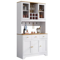 HIGHBOARD 94,5/175,5/30 cm Weiß aus MDF mit Soft-Clamp-Scharnieren - Weiß, Holzwerkstoff (30/175.5/94.5cm) - OKMYHOME