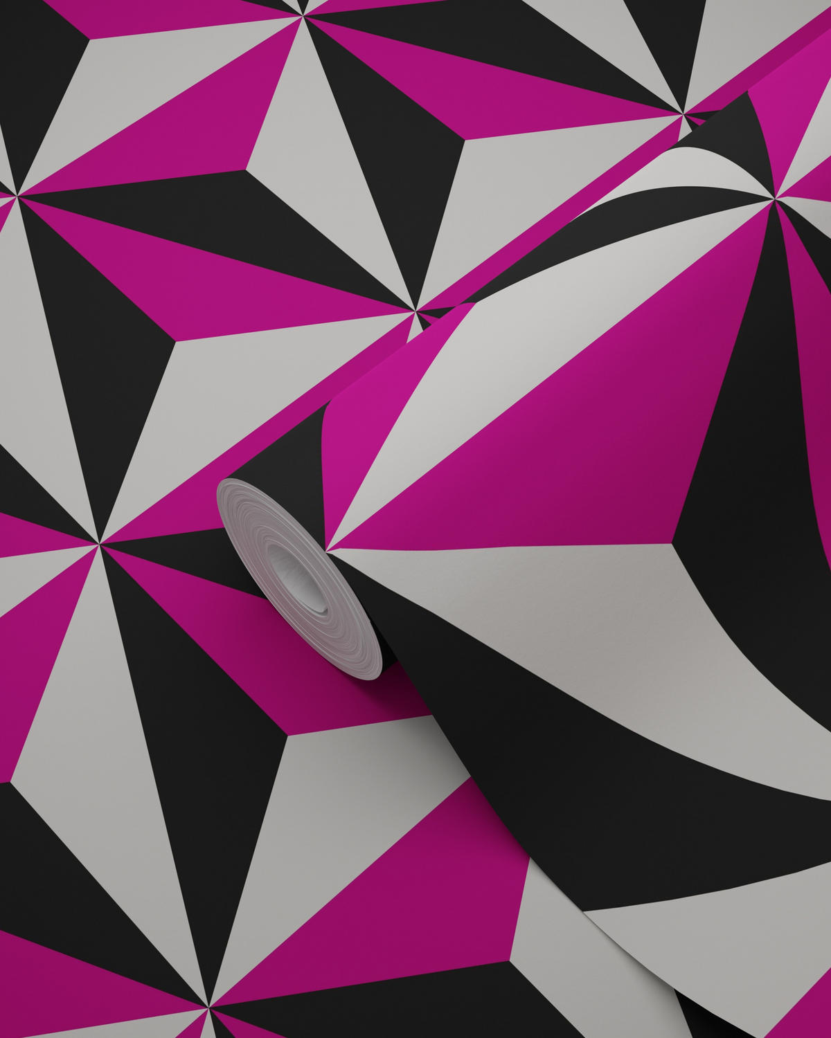 TAPETE 3D-Muster 53 cm x 10.05 m - Pink, Papier (53/1000cm) - Origin Wallcoverings