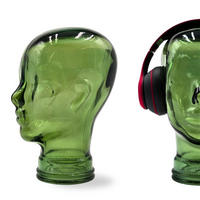 KOPFHÖRERSTÄNDER MICK Glas T03 grün - Grün, Glas (21/29/21cm) - DESIGN DELIGHTS