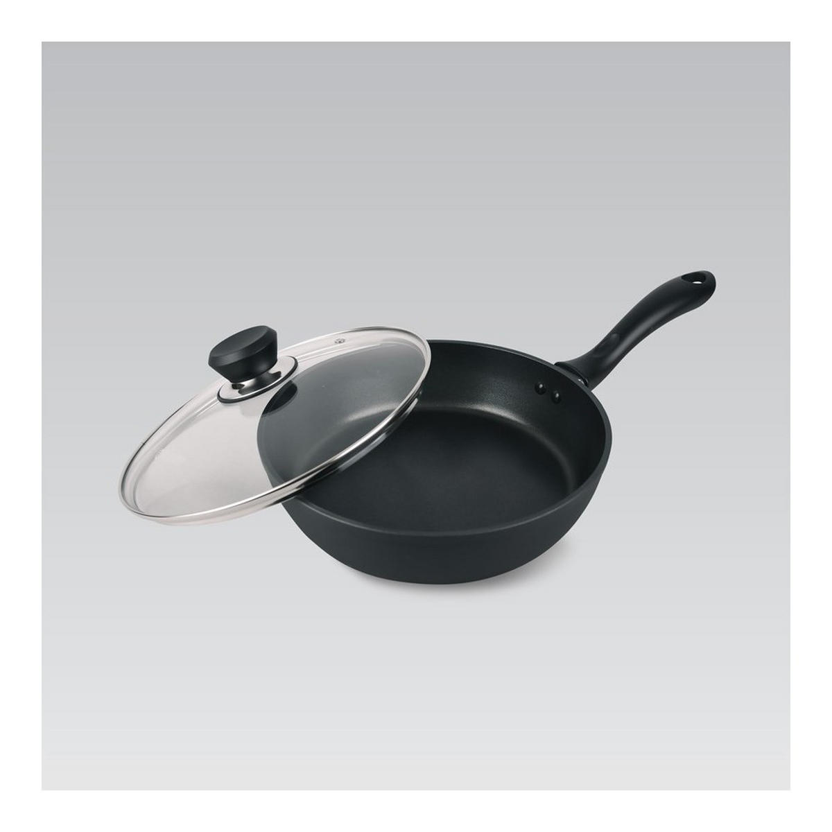 PFANNE Schwarz 37.5/20/5 cm MR120520 - Schwarz, Metall (20cm) - Maestro 