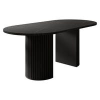 ESSTISCH Wotkon - Schwarz, Holzwerkstoff (185/90/75cm) - MIRJAN24