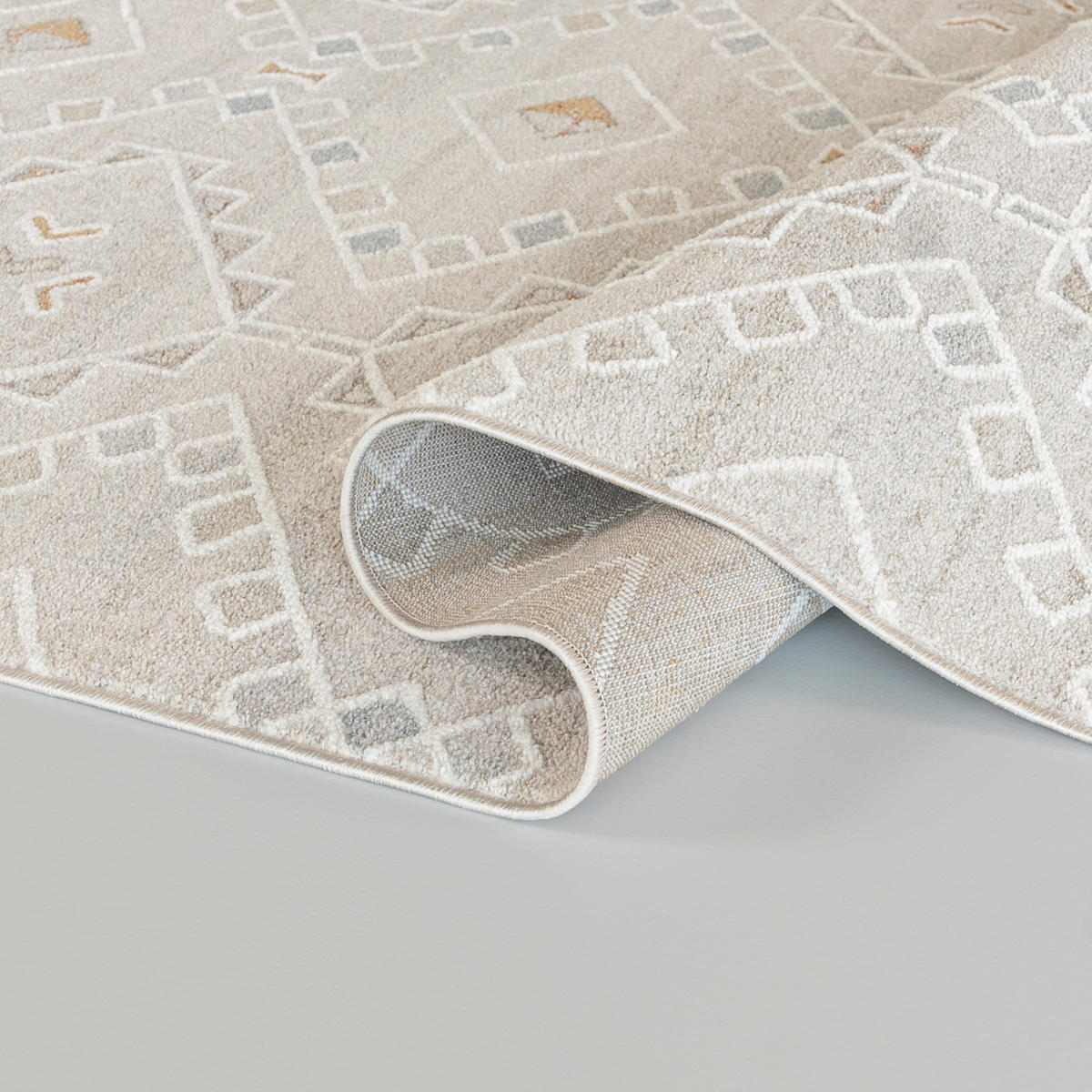 TEPPICH Beige Ethnisch, Geometrisch - Rechteckig Moderne - 250 x 350 cm - Ecru/Creme, Textil (250/350cm) - Mazovia