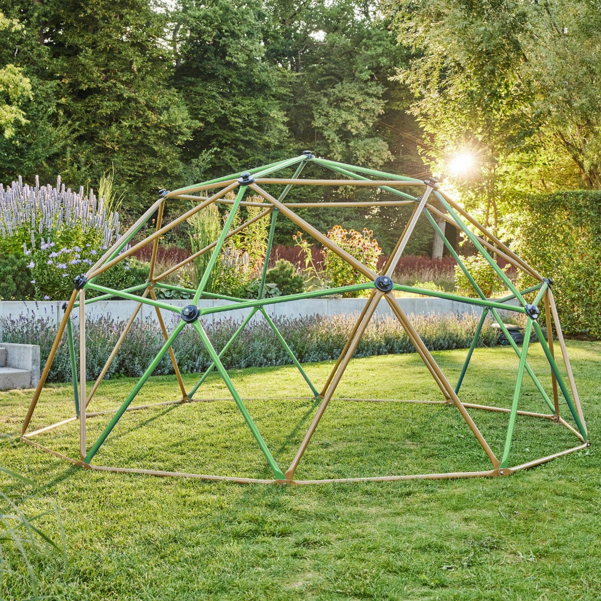 KLETTERGERÜST MATTI - Grün - Bronzefarben/Grün, Kunststoff (305/150/305cm) - Home Deluxe