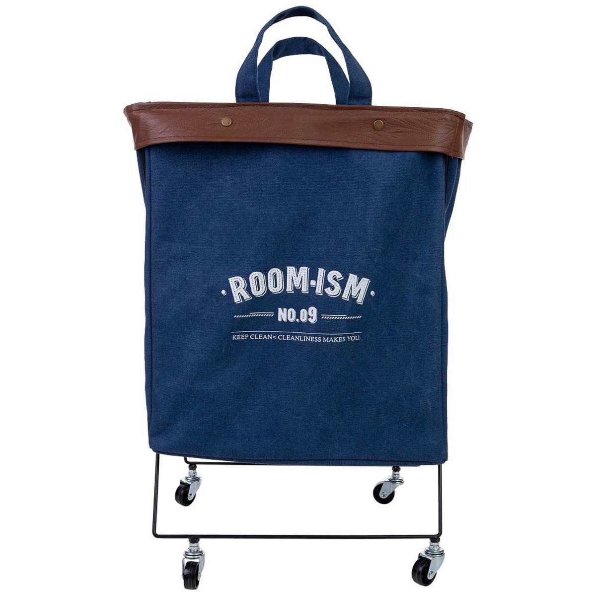 WÄSCHEKORB aus metall 41x32x58cm - Blau, Textil (43/60/34cm) - Wanderlust