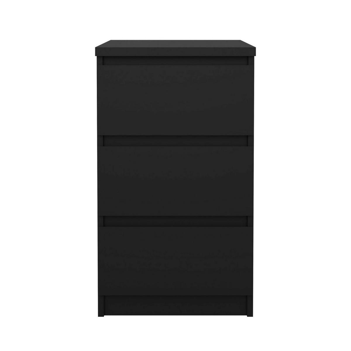 KOMMODE Schwarz 40.4/50/70.1 cm - Schwarz, Holzwerkstoff (50/70.1/40.4cm) - DMORA