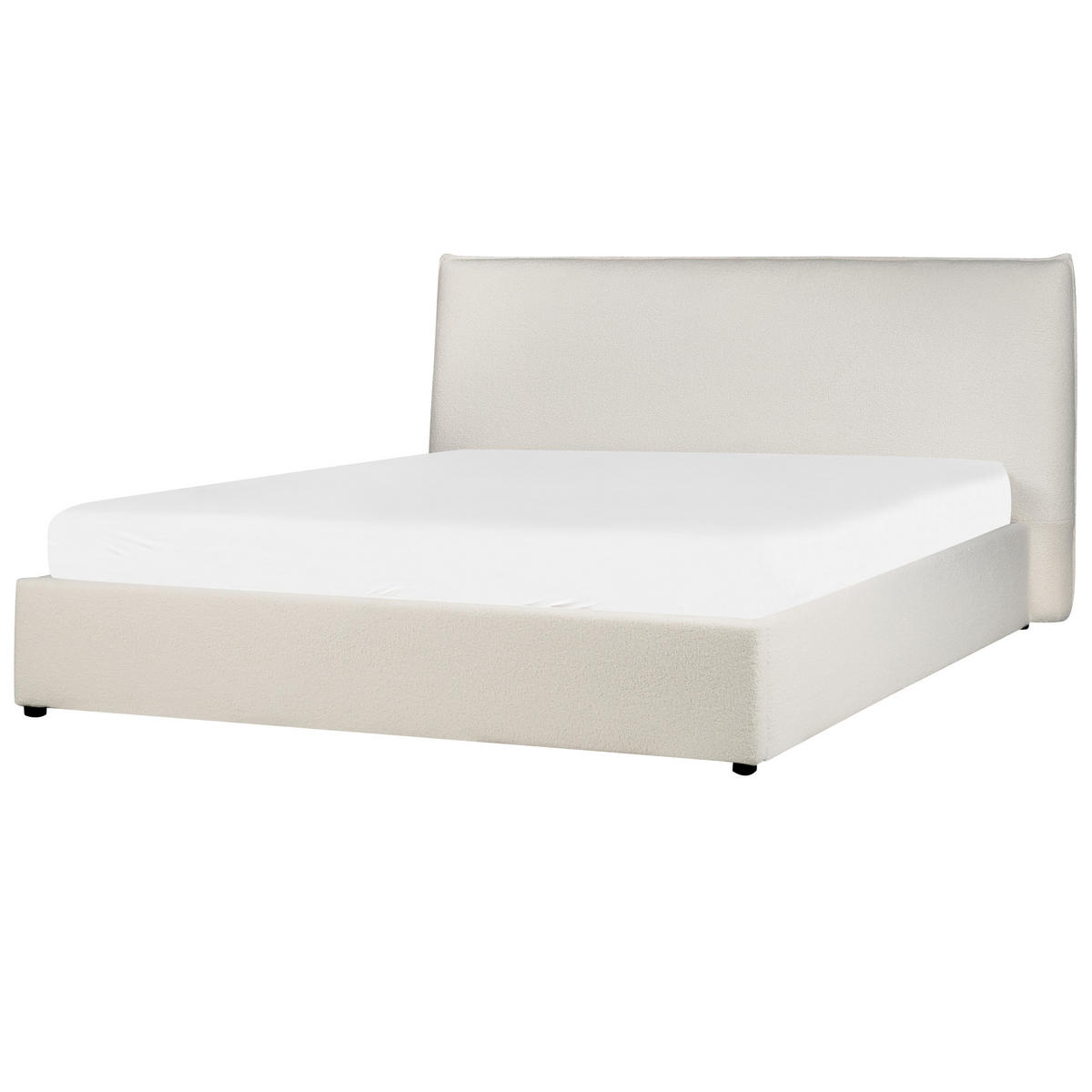 BETT 180/200 cm Cremeweiß Lavaur - Weiß, Textil (180/200cm) - Beliani
