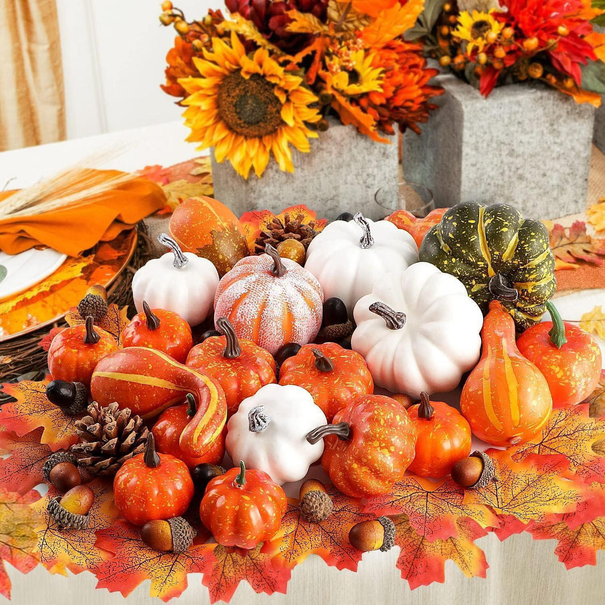 DEKO-SET Herbst 102-teiliges Set - Multicolor, Kunststoff (10cm)
