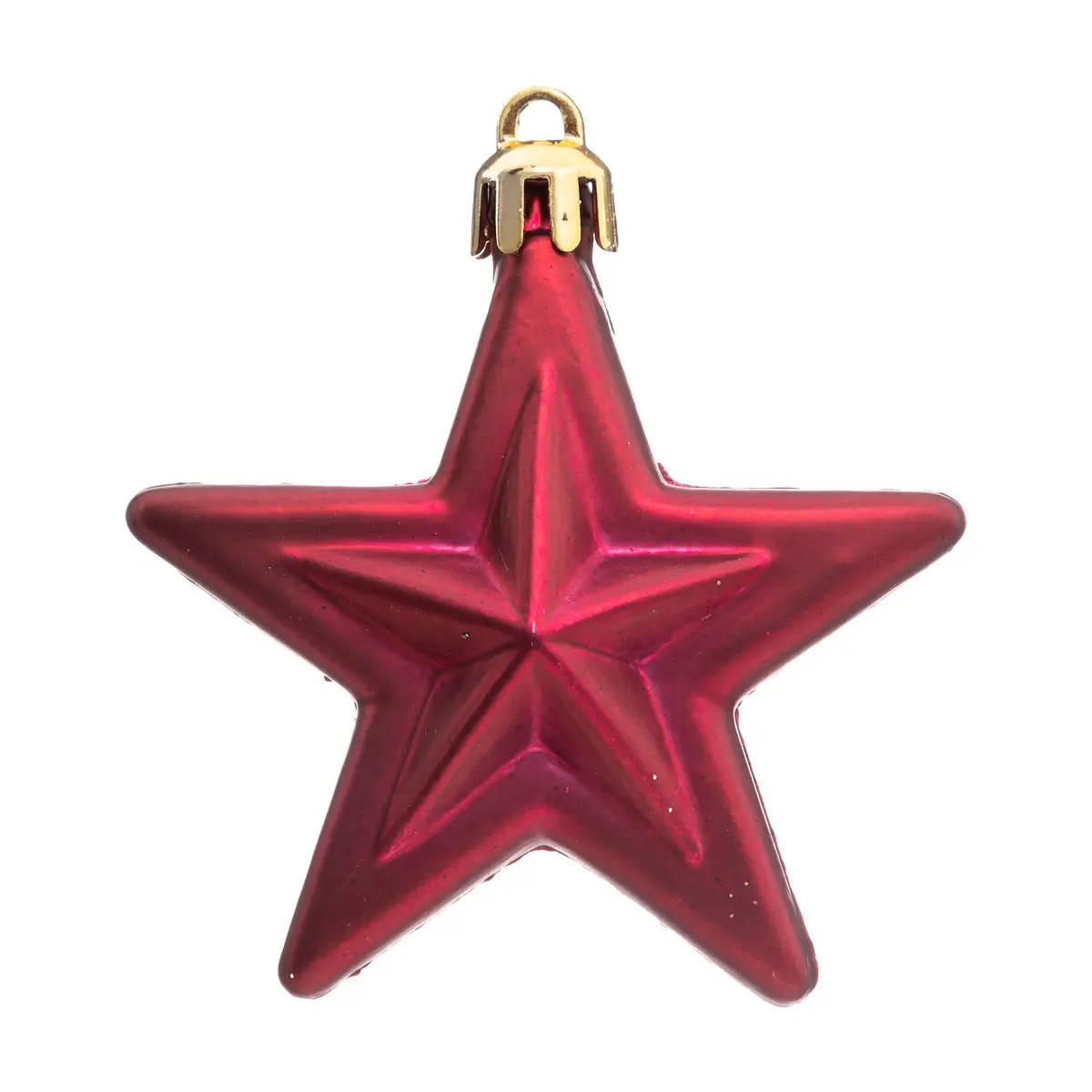 WEIHNACHTSBAUMSCHMUCK Sterne Kunststoff 6er-Set - Multicolor, Kunststoff (3/6.5/6.3cm) - Atmosphera Createur d´interieur