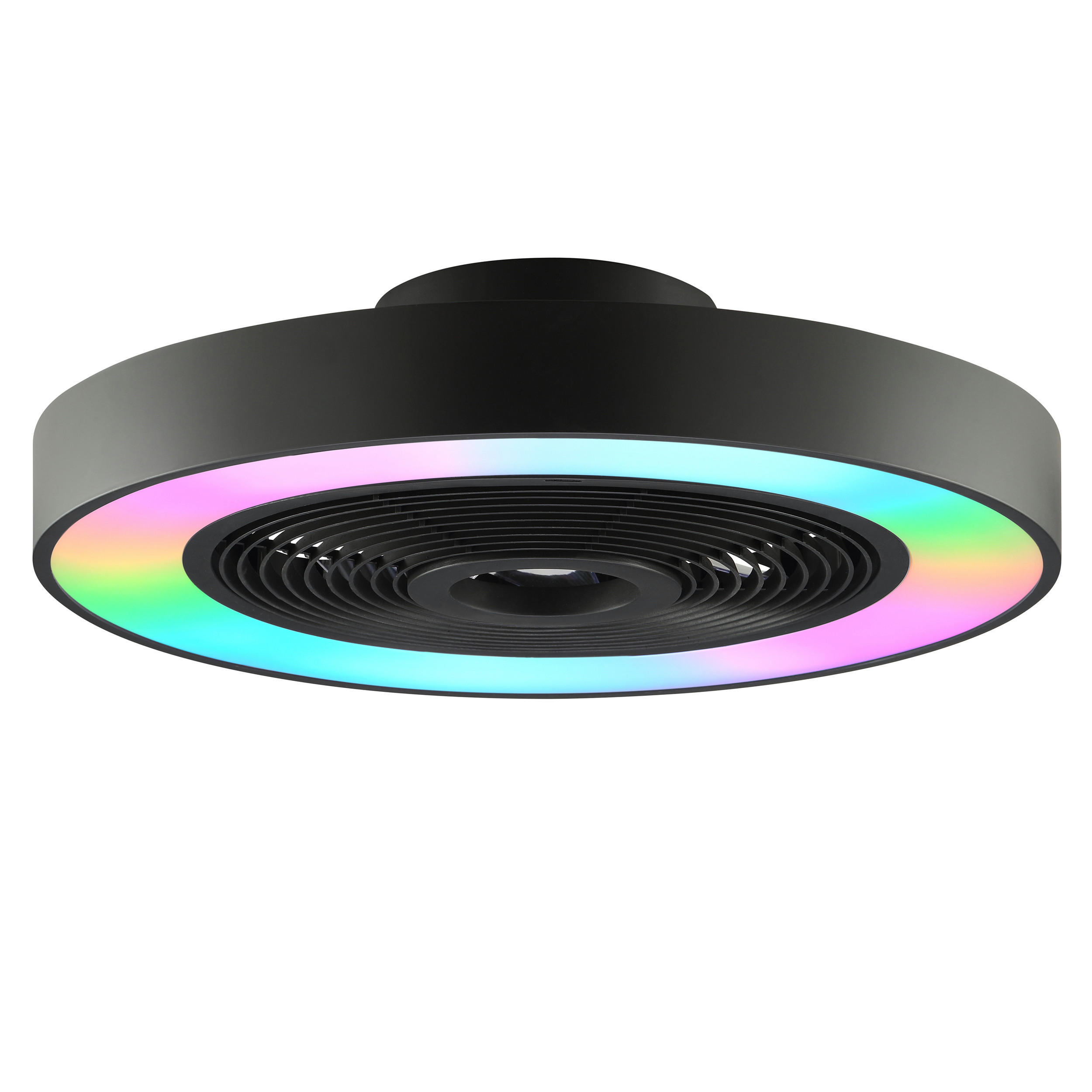 LED DECKENLEUCHTE Catania Schwarz 48,6/48,6/13,7 cm - Schwarz, Kunststoff (48.6/48.6/13.7cm) - Brilliant