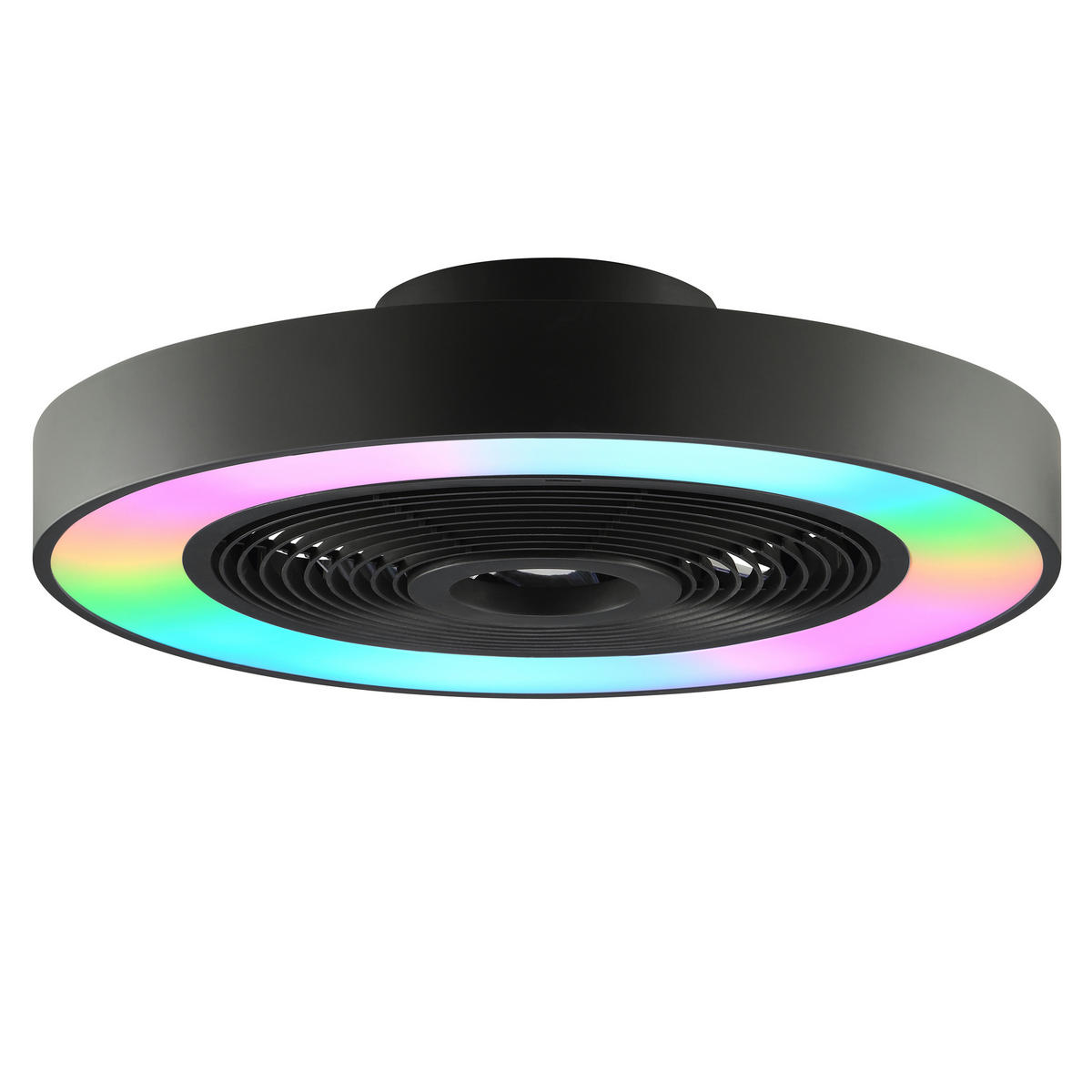 LED DECKENLEUCHTE Catania Schwarz 48,6/48,6/13,7 cm - Schwarz, Kunststoff (48.6/48.6/13.7cm) - Brilliant