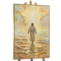 GEMÄLDE Weg zum Licht Schattenfugenrahmen Gold 120x80 cm - Goldfarben, Holz (120/80cm) - YS-art gallery