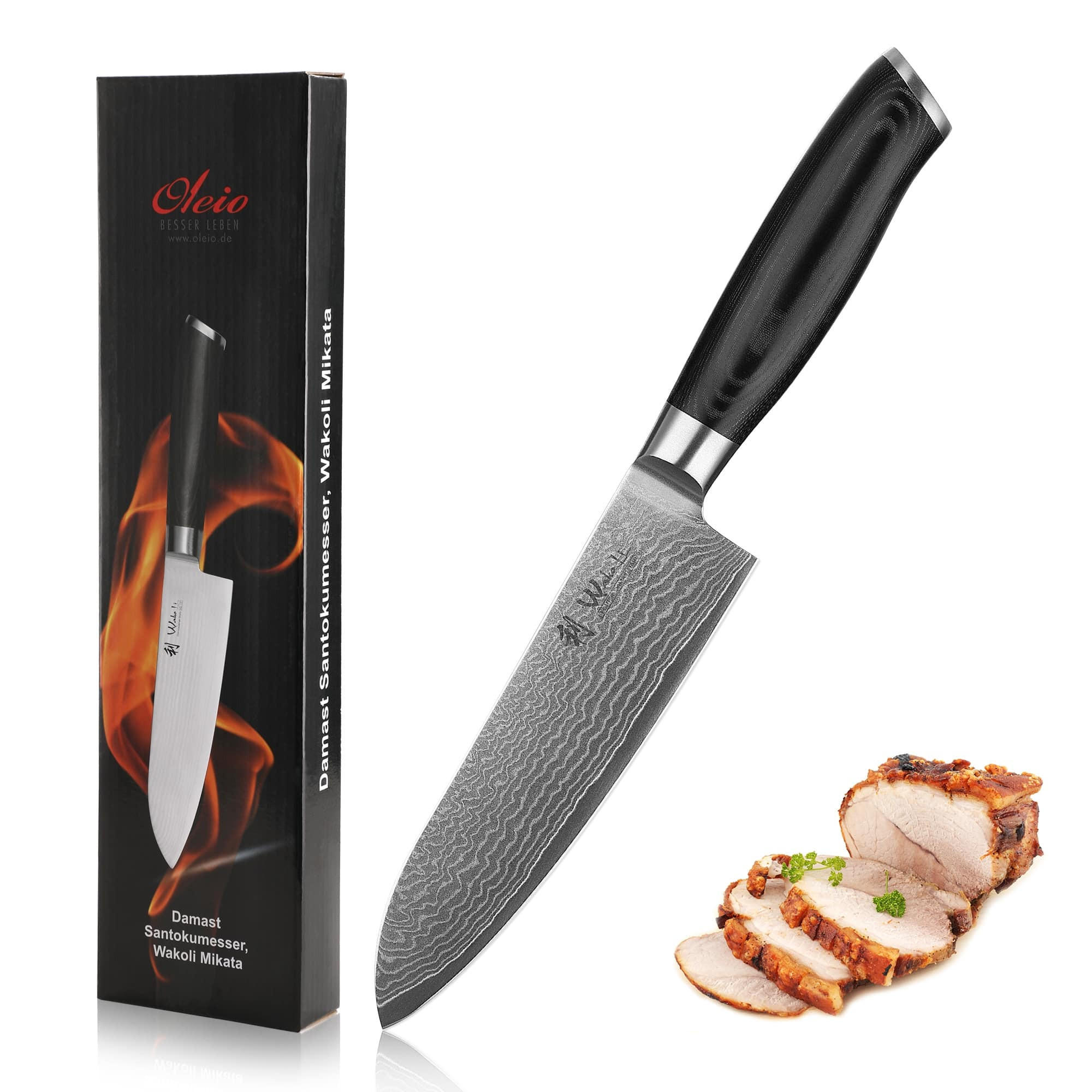 Wakoli Santokumesser Schwarz 30 cm