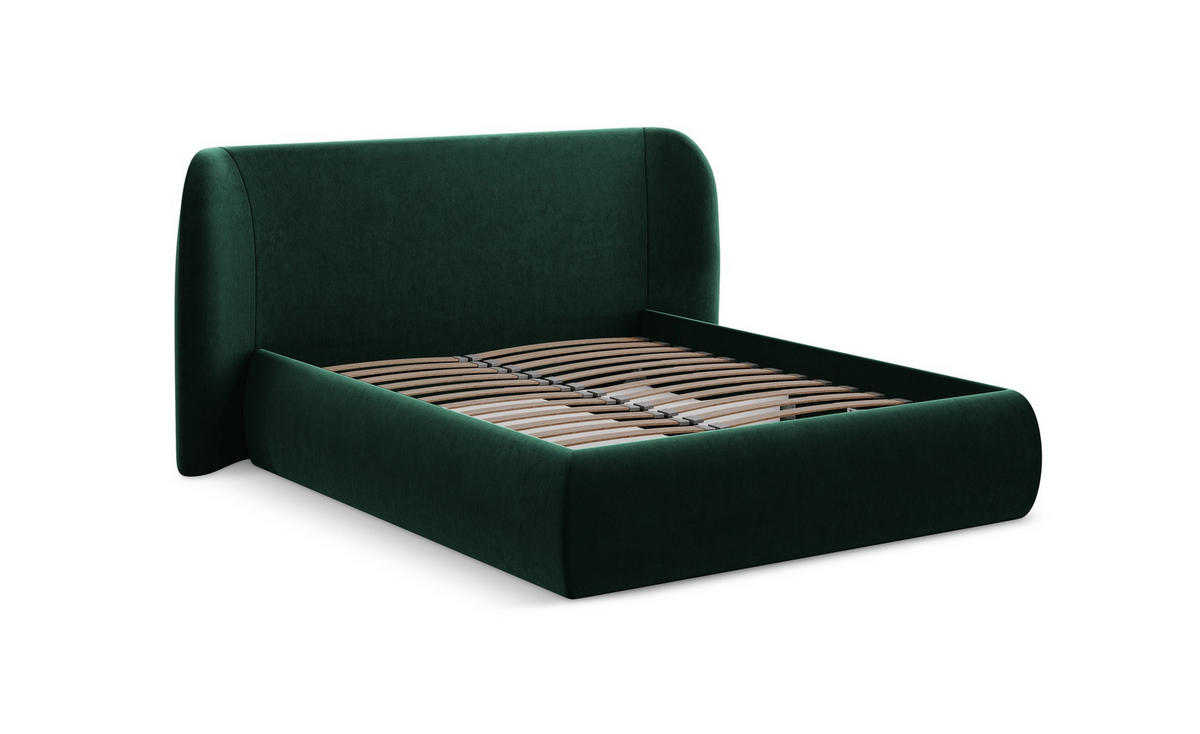 POLSTERBETT mit Bettkasten und Lattenrost 200x225 Schwarz - Schwarz, Kunststoff/Textil (160/200cm) - Makamii