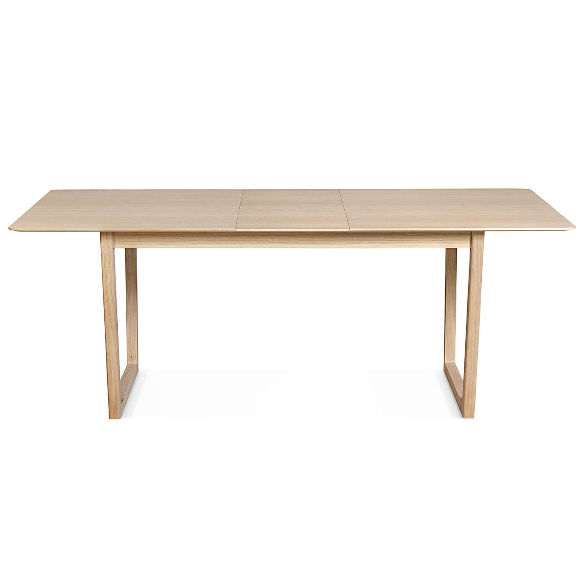 ESSTISCH Ausziehbar Eichenfurnier L160-240 cm LAHO - Eiche Bianco, Holz (240/90/75cm) - Miliboo