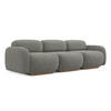 4-SITZER-SOFA Bouclé Stoff Beige - Greige/Beige, Holz/Textil (270/73/95cm) - Makamii
