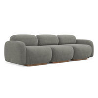 4-SITZER-SOFA Bouclé Stoff Beige - Greige/Beige, Holz/Textil (270/73/95cm) - Makamii