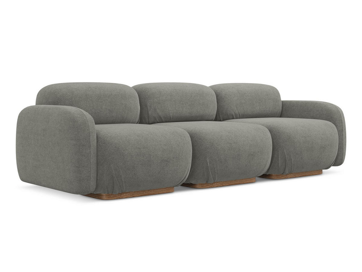 4-SITZER-SOFA Bouclé Stoff Beige - Greige/Beige, Holz/Textil (270/73/95cm) - Makamii