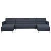 SCHLAFSOFA U-förmig Polsterbezug DunkelgrauAberdeen - Dunkelgrau, Textil (348/83/168cm) - Beliani