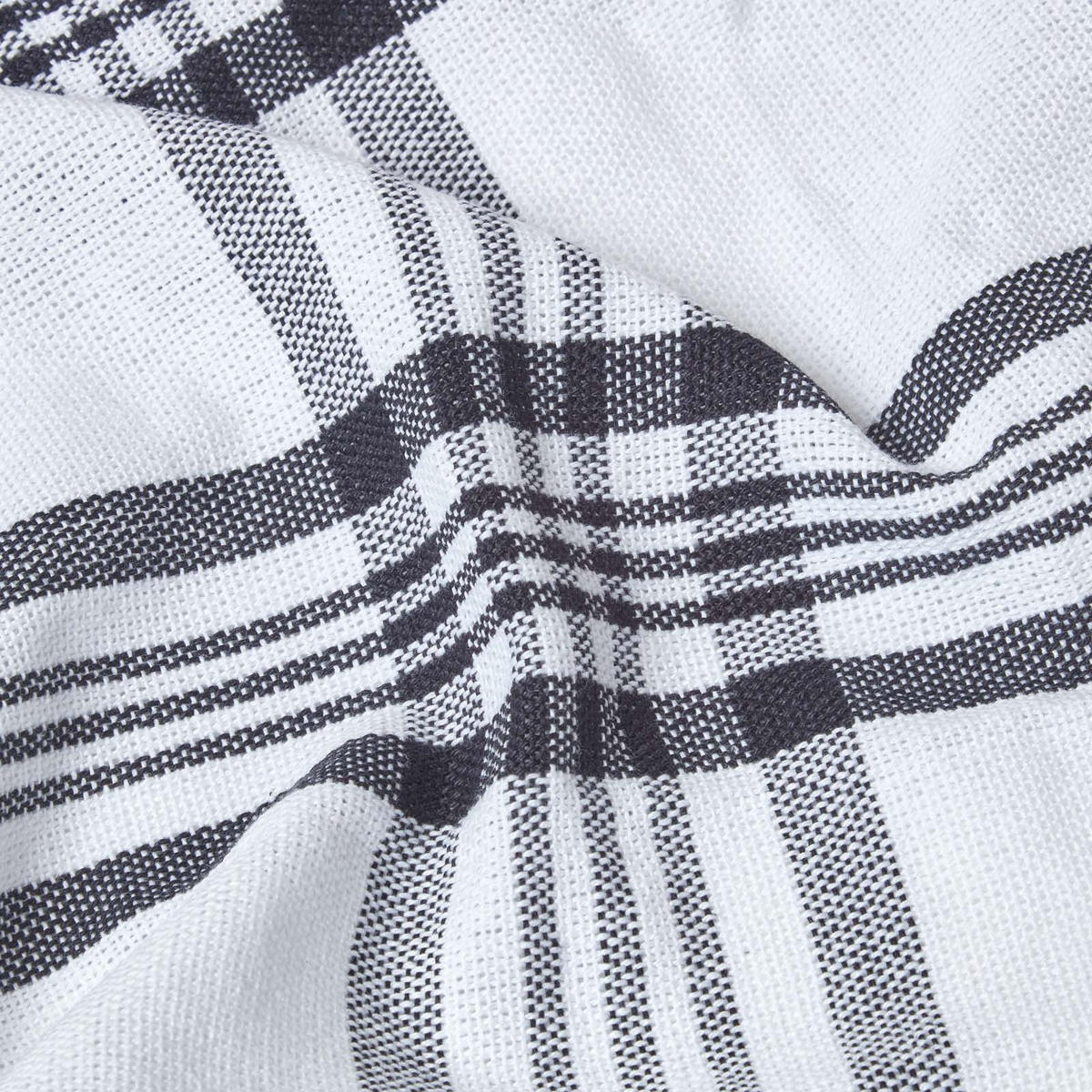 ÜBERWURF 225/255 cm, Schottenkaro, 100% Baumwolle - Weiß, Textil (225/255cm) - Homescapes