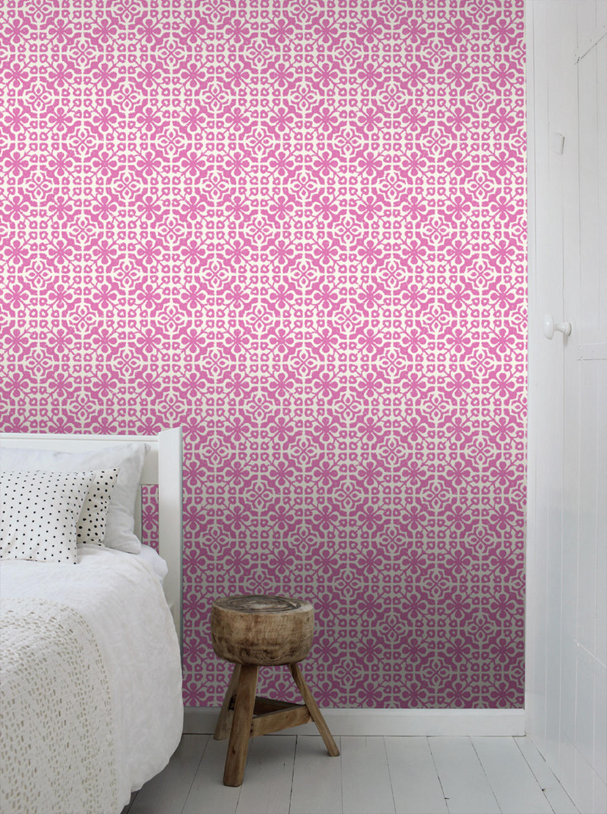 TAPETE abgenutzte Fliesen 53 cm x 10.05 m - Pink, Papier (53/1000cm) - ESTAhome