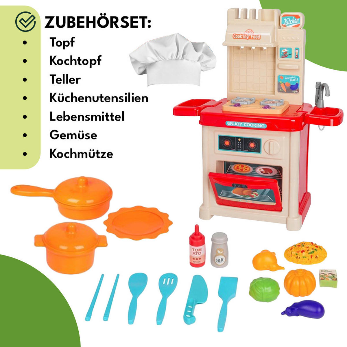 KINDERKÜCHE Spielküche mit Backofen - Multicolor, Kunststoff (24/56/73cm) - KRUMAD