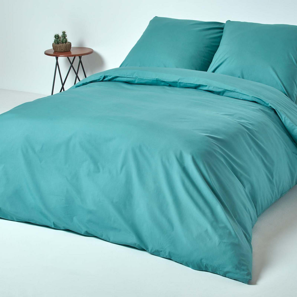 BETTWÄSCHE Perkal Fadendichte 200 - Grün, Textil (240/220cm) - Homescapes