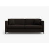 SOFA ausklappbar Gloria aus strukturiertem Stoff dunkelgrau 3 Sitzplätze - Dunkelgrau, Textil (102/80/202cm) - Micadoni