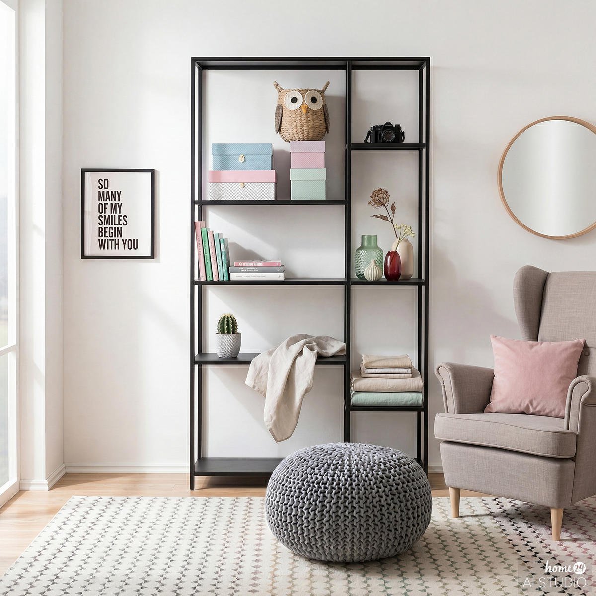 REGAL - Schwarz, Metall (80/165/30cm) - home24