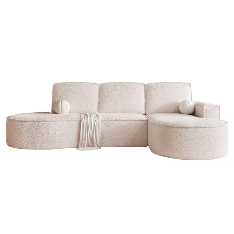 ECKSOFA SOFIA mit Schlaffunktion und Bettkasten Weiß - Weiß, Holzwerkstoff/Kunststoff (277/157cm) - Idohome
