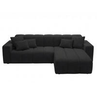 ECKSOFA Nork Schwarz Rechts - Schwarz, Holz/Textil (265/180cm) - Graingold