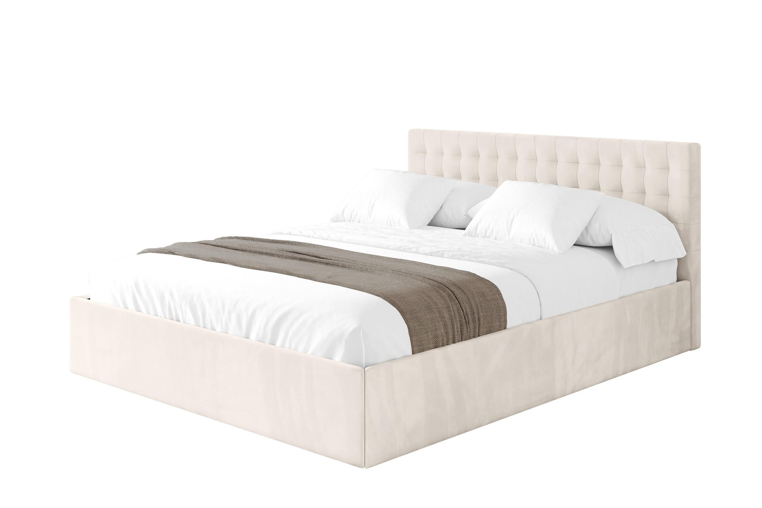 Altdecor Polsterbett Greige 180x200 cm
