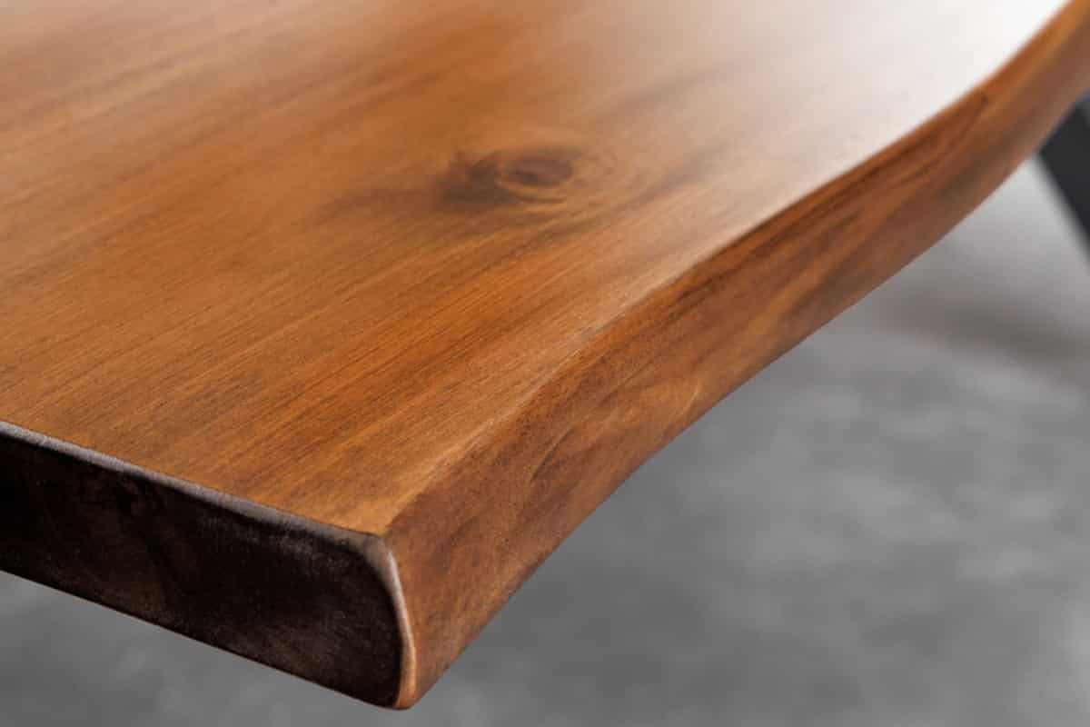 ESSTISCH GENESIS Akazie Braun 200cm - Schwarz/Braun, Holz/Metall (100/200/77cm) - riess-ambiente