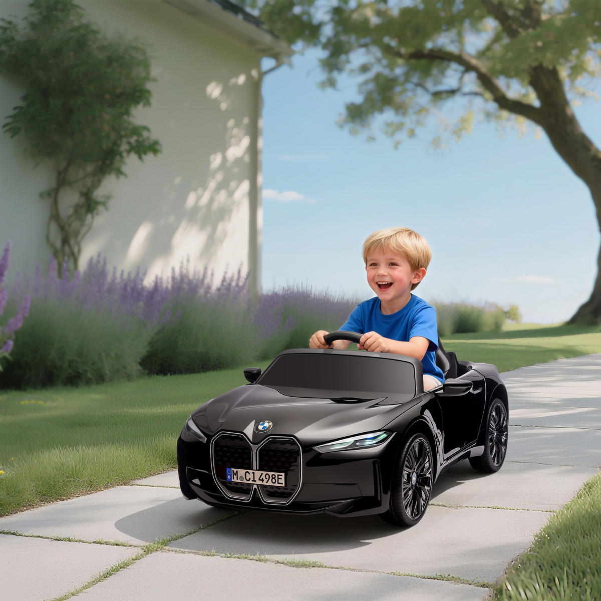 ELEKTRO-KINDERAUTO DE-13127 Fernbedienung Schwarz - Schwarz, Kunststoff (115/67/45cm) - ComfortXL