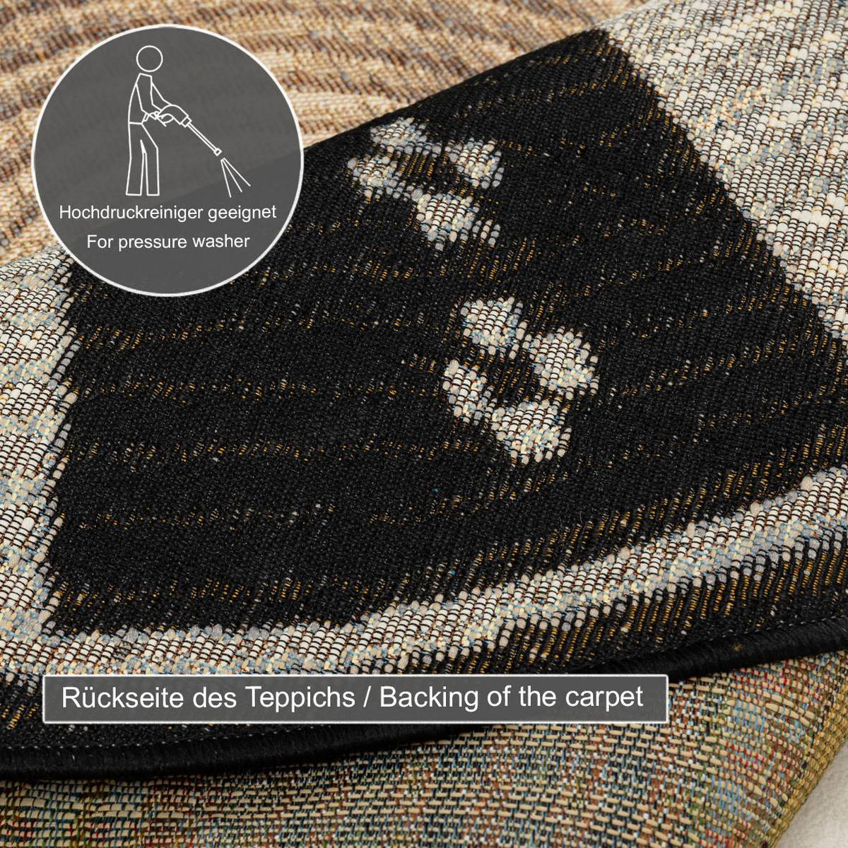 OUTDOORTEPPICH Aurora 60x60 cm - Beige, Textil (60/60cm) - Gino Falcone