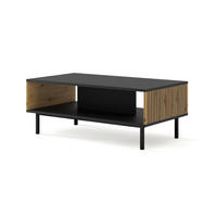 COUCHTISCH Schwarz, Artisan-Schwarz, Schwarz 90/43/60 - Schwarz/Eiche Artisan, Holzwerkstoff (90/43/60cm) - RAUMHIRSCH FURNITURE