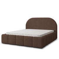 POLSTERBETT FLUSSO 120x200 cm mit Bettkästen - Braun - Braun, Holz (120/200cm) - MASSENO