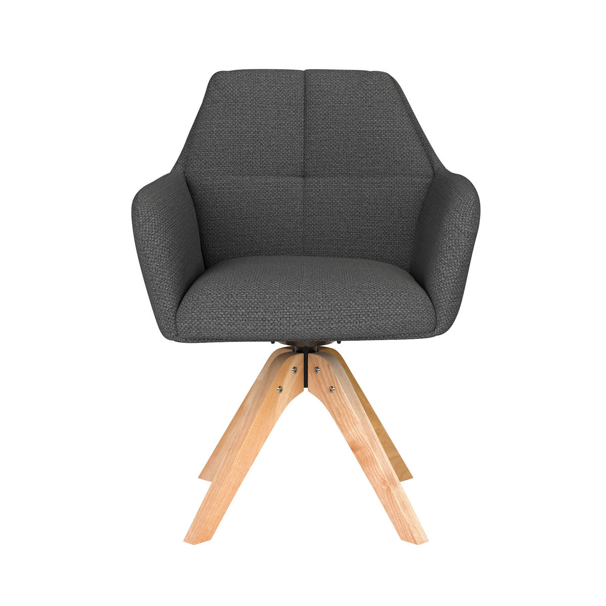 ESSZIMMERSTUHL Pete - Grau - 62/63/85 cm - Grau, Textil (63/85/62cm)