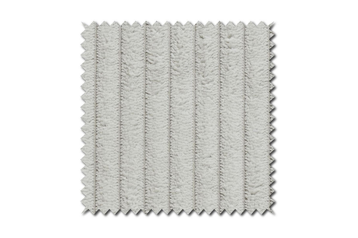 SOFA NETTA Hellgrau Cord - Hellgrau/Braun, Birkenholz/Textil (258/90/116cm) - KAWOLA