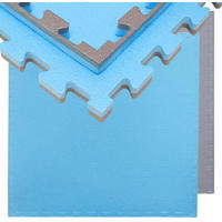 BODENSCHUTZMATTE 90x90x2 cm, Blau, 4er Set - Blau, Kunststoff (90/90cm) - eyepower