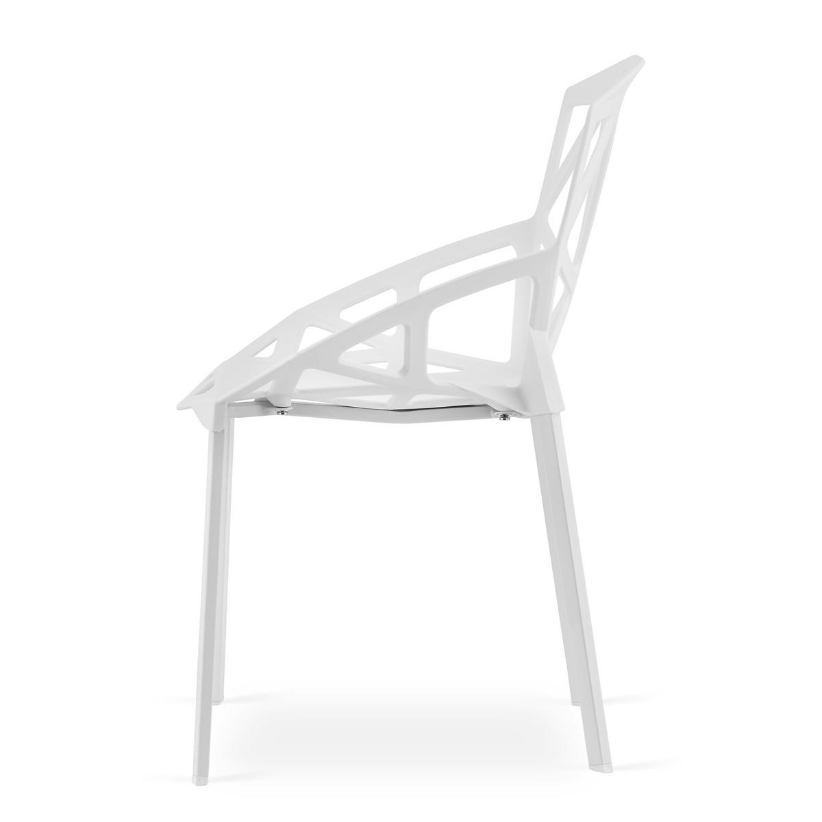 ESSZIMMERSTUHL Espen (4er-Set) - Weiß, Kunststoff/Metall (54/80/50cm) - Home Collective
