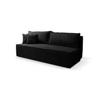 SCHLAFSOFA TIMO, Sofa mit Schlaffunktion und Bettkasten, Farbe: Schwarz, Cordstoff - Schwarz, Textil (200/80/93cm) - VENASI MÖBEL