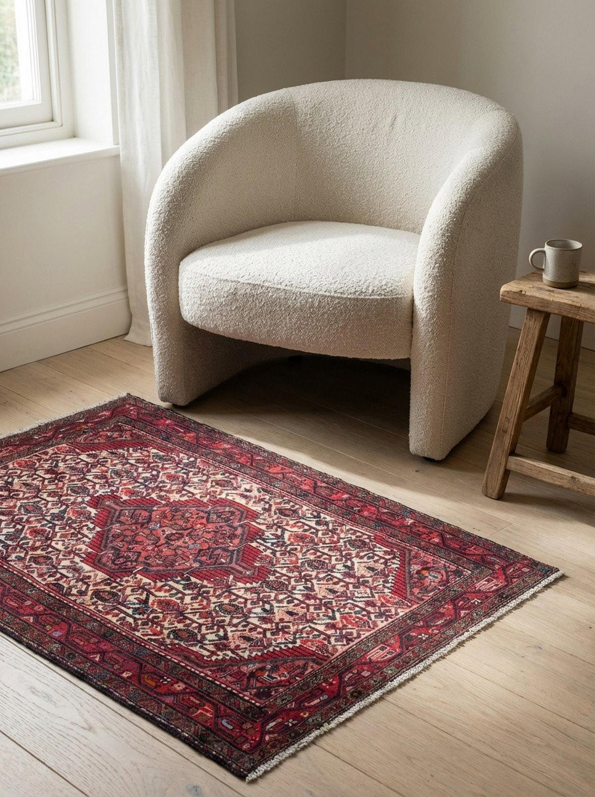 TEPPICH Assadabad Beige 152/102 cm Schurwolle - Beige, Textil (102/152cm) - Looma