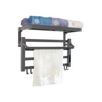 HANDTUCHTROCKNER Grau mit Elektrosystem und Wandhalterung 55 W - Grau, Metall (57/39/27cm) - Purline