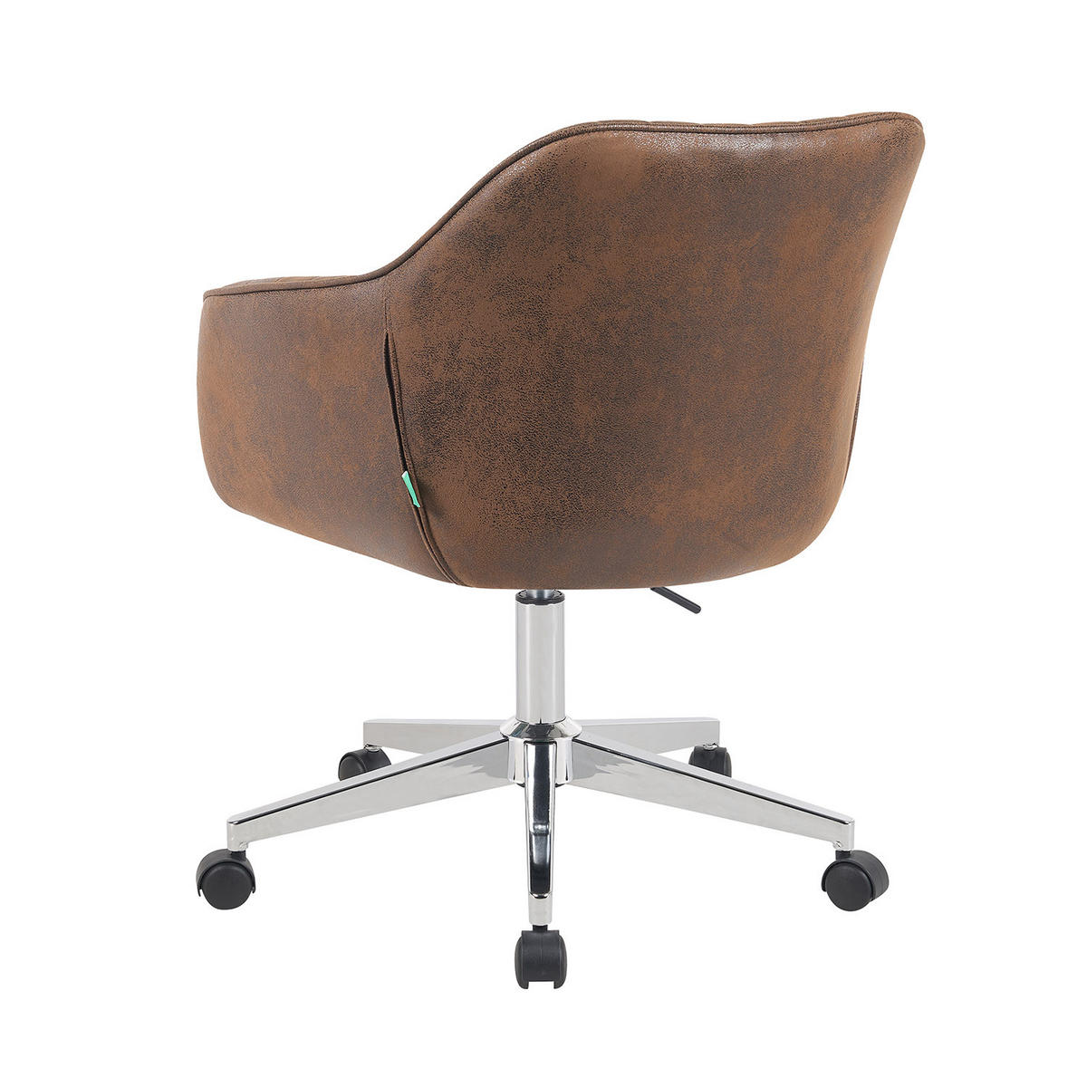 BÜROSTUHL Mika-Noel 2er-Set - Chromfarben/Braun, Textil/Metall (60/79/61cm) - DUBI Möbel