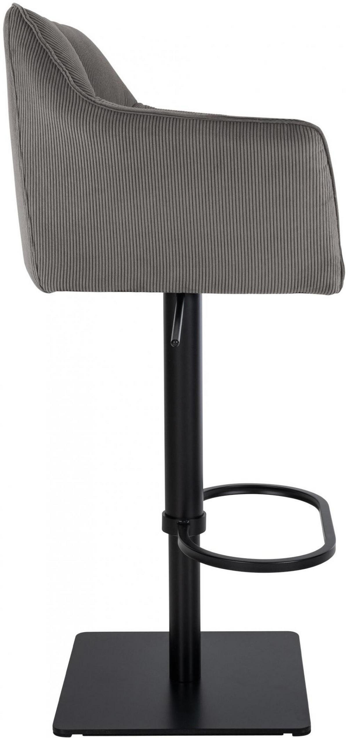 BARHOCKER Cord Taupe - Taupe/Schwarz, Textil/Metall (64/88/45cm) - CLP