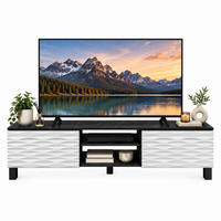 TV-ELEMENT Lukas Schwarzer Marmor Weiß - Schwarz/Weiß, Holzwerkstoff (150/40.3/35cm) - Decorotika