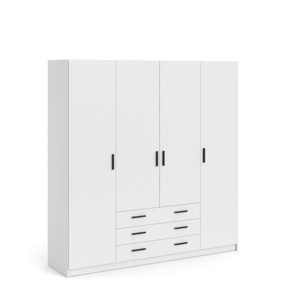 KLEIDERSCHRANK weiß - Weiß, Holzwerkstoff (196/201/50cm) - ebuy24