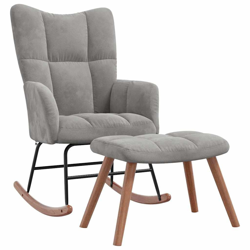vidaXL Schaukelstühle Grau, Grau 61x98x78 cm