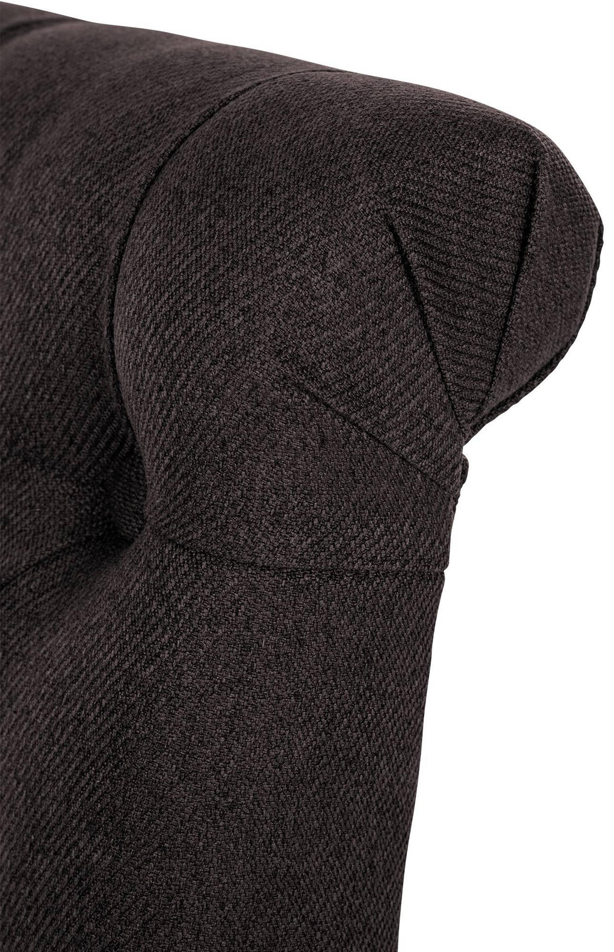 STUHL Stoff schwarz - Walnussfarben/Schwarz, Holz/Textil (45/98/63cm) - CLP