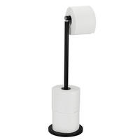 TOILETTENPAPIERSTÄNDER Metall 17/21/55 cm - Schwarz, Metall (21/55/17cm) - Wenko